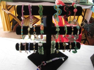 Bracelets on their stand